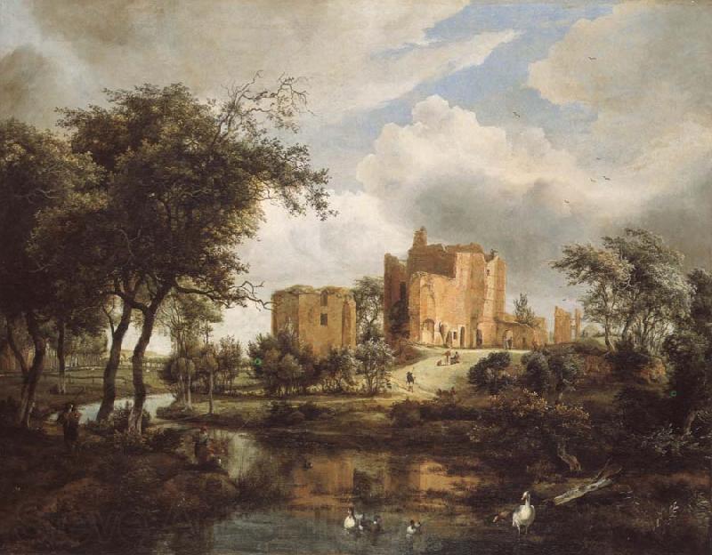 Meindert Hobbema The Ruins of Brederode Castle Spain oil painting art